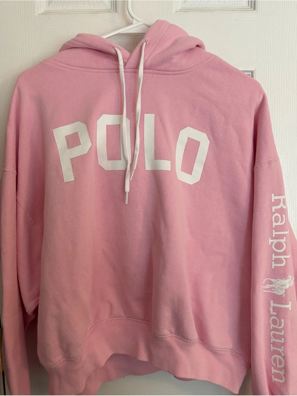 Ralph Lauren Pink Hoodie with White POLO Chest